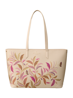Sara Miller Fern Garden Large Tote Bag, Pink/Multi, Pink/Multi