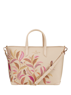 Sara Miller Fern Garden Medium Tote Bag, Pink/Multi - view 2, Pink/Multi