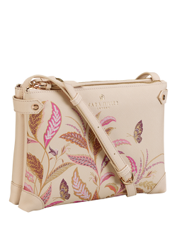 Sara Miller Fern Garden Zip Crossbody Bag, Pink/Multi - view 2, Pink/Multi