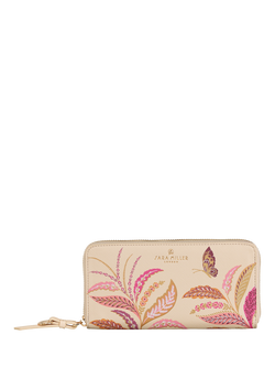 Sara Miller Large Zip Around Purse, Pink/Multi, Pink/Multi