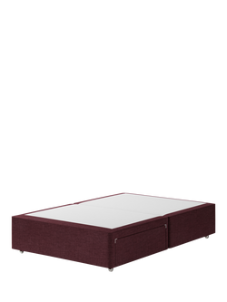 Hypnos Pocket Sprung Upholstered 2 Drawer Divan Base, Small Double, Prem Tanzanite