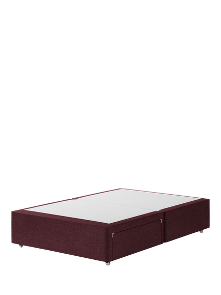 Hypnos Pocket Sprung Upholstered 2 Drawer Divan Base, Small Double, Premium Tanzanite