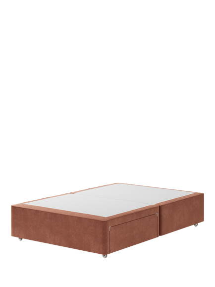 Hypnos Pocket Sprung Upholstered 2 Drawer Divan Base, Small Double, Foyle Sienna