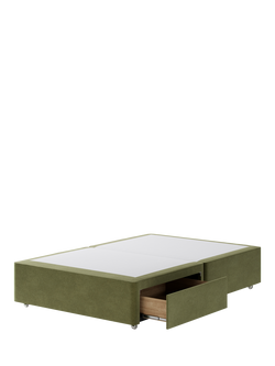 Hypnos Pocket Sprung Upholstered 2 Drawer Divan Base, Small Double - view 2, Severn Fern