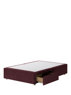 Hypnos Pocket Sprung Upholstered 2 Drawer Divan Base, Double - view 2, Prem Tanzanite
