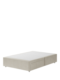 Hypnos Pocket Sprung Upholstered 2 Drawer Divan Base, Double, Brooklyn Shell