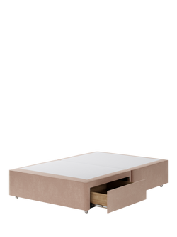 Hypnos Pocket Sprung Upholstered 2 Drawer Divan Base, Double - view 2, Atlas Orchid