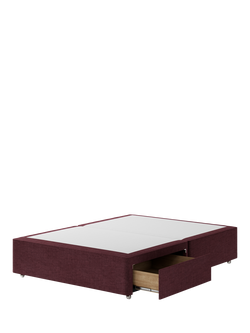 Hypnos Pocket Sprung Upholstered 2 Drawer Divan Base, King Size - view 2, Prem Tanzanite