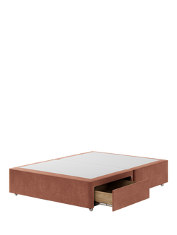 Hypnos Pocket Sprung Upholstered 2 Drawer Divan Base, King Size - view 2, Foyle Sienna