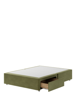 Hypnos Pocket Sprung Upholstered 2 Drawer Divan Base, King Size - view 2, Severn Fern