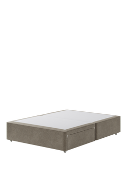 Hypnos Pocket Sprung Upholstered 2 Drawer Divan Base, King Size, Derwent Mushroom