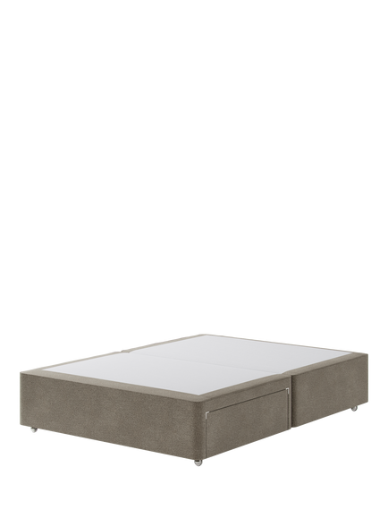 Hypnos Pocket Sprung Upholstered 2 Drawer Divan Base, King Size, Derwent Mushroom