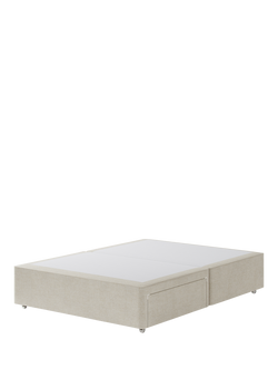 Hypnos Pocket Sprung Upholstered 2 Drawer Divan Base, King Size, Brooklyn Shell