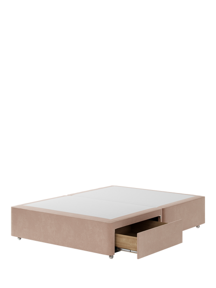 Hypnos Pocket Sprung Upholstered 2 Drawer Divan Base, King Size - view 2, Atlas Orchid