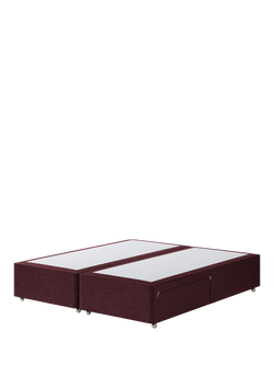 Hypnos Pocket Sprung Upholstered 2 Drawer Divan Base, Super King Size, Prem Tanzanite