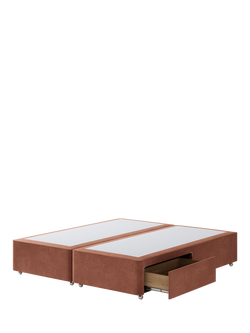 Hypnos Pocket Sprung Upholstered 2 Drawer Divan Base, Super King Size - view 2, Foyle Sienna