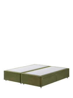 Hypnos Pocket Sprung Upholstered 2 Drawer Divan Base, Super King Size, Severn Fern