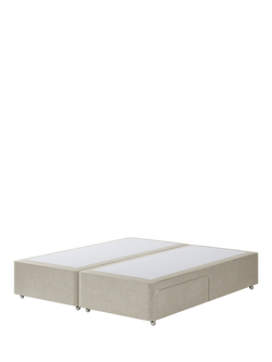 Hypnos Pocket Sprung Upholstered 2 Drawer Divan Base, Super King Size, Brooklyn Shell