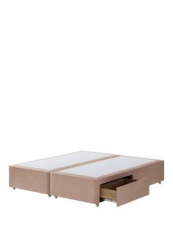 Hypnos Pocket Sprung Upholstered 2 Drawer Divan Base, Super King Size - view 2, Atlas Orchid