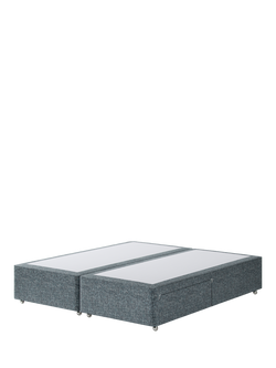 Hypnos Pocket Sprung Upholstered 2 Drawer Divan Base, Super King Size, Arvalli Storm