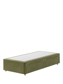 Hypnos Pocket Sprung Upholstered 2 Drawer Divan Base, Single, Severn Fern