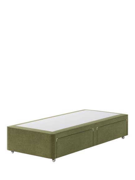 Hypnos Pocket Sprung Upholstered 2 Drawer Divan Base, Single, Severn Fern
