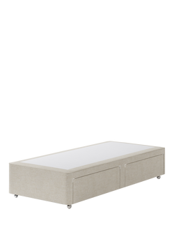 Hypnos Pocket Sprung Upholstered 2 Drawer Divan Base, Single, Brooklyn Shell