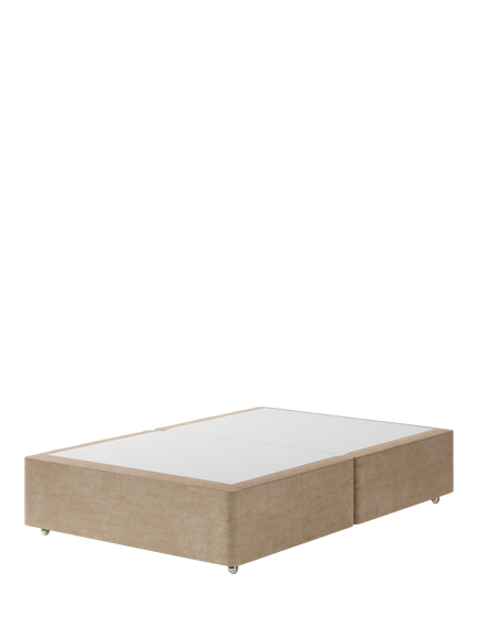 Hypnos Non-Sprung Upholstered Divan Base, Small Double, Premium Sandstone Pearl