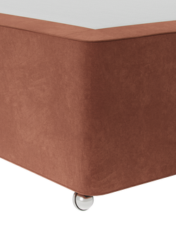 Hypnos Non-Sprung Upholstered Divan Base, Small Double - view 2, Foyle Sienna