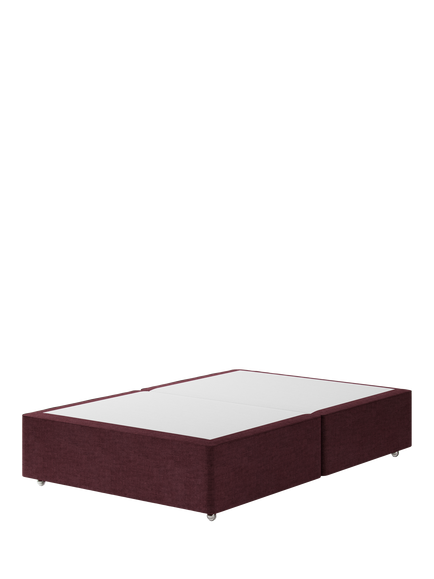 Hypnos Non-Sprung Upholstered Divan Base, Double, Premium Tanzanite