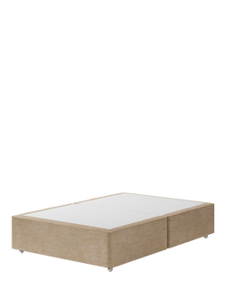Hypnos Non-Sprung Upholstered Divan Base, Double, Premium Sandstone Pearl
