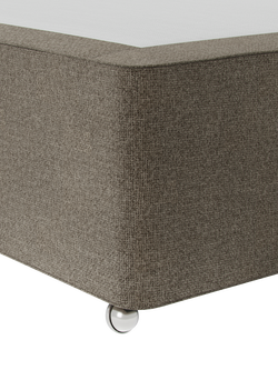 Hypnos Non-Sprung Upholstered Divan Base, Double - view 2, Derwent Mushroom