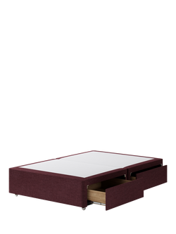 Hypnos Pocket Sprung Upholstered 4 Drawer Divan Base, Small Double - view 2, Prem Tanzanite