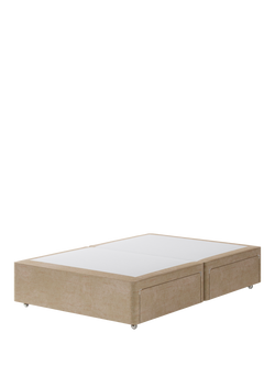 Hypnos Pocket Sprung Upholstered 4 Drawer Divan Base, Small Double, Premium Sandstone Pearl