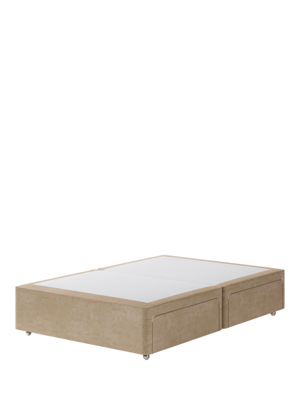 Hypnos Pocket Sprung Upholstered 4 Drawer Divan Base, Small Double, Premium Sandstone Pearl