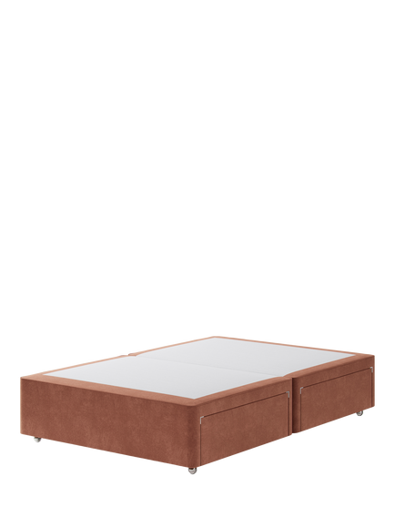 Hypnos Pocket Sprung Upholstered 4 Drawer Divan Base, Small Double, Foyle Sienna