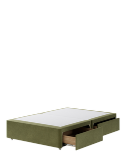 Hypnos Pocket Sprung Upholstered 4 Drawer Divan Base, Small Double - view 2, Severn Fern