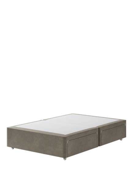 Hypnos Pocket Sprung Upholstered 4 Drawer Divan Base, Small Double, Derwent Mushroom