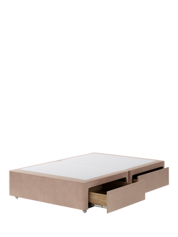 Hypnos Pocket Sprung Upholstered 4 Drawer Divan Base, Small Double - view 2, Atlas Orchid