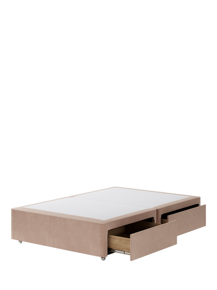 Hypnos Pocket Sprung Upholstered 4 Drawer Divan Base, Small Double - view 2, Atlas Orchid