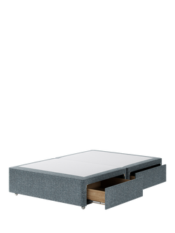 Hypnos Pocket Sprung Upholstered 4 Drawer Divan Base, Small Double - view 2, Arvalli Storm