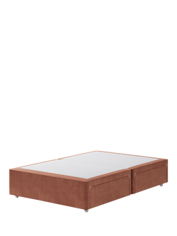Hypnos Pocket Sprung Upholstered 4 Drawer Divan Base, Double, Foyle Sienna