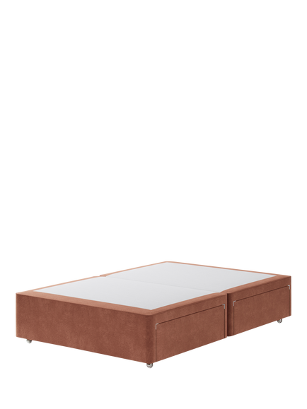 Hypnos Pocket Sprung Upholstered 4 Drawer Divan Base, Double, Foyle Sienna
