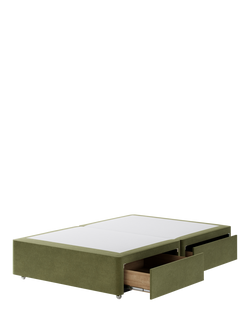 Hypnos Pocket Sprung Upholstered 4 Drawer Divan Base, Double - view 2, Severn Fern