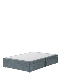 Hypnos Pocket Sprung Upholstered 4 Drawer Divan Base, Double, Arvalli Storm