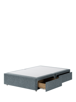 Hypnos Pocket Sprung Upholstered 4 Drawer Divan Base, Double - view 2, Arvalli Storm