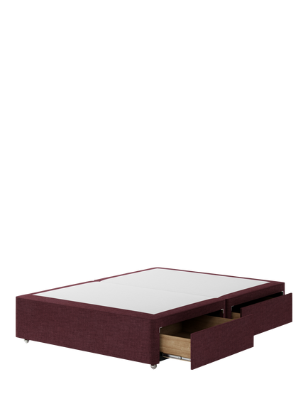 Hypnos Pocket Sprung Upholstered 4 Drawer Divan Base, King Size - view 2, Premium Tanzanite