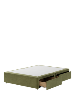 Hypnos Pocket Sprung Upholstered 4 Drawer Divan Base, King Size - view 2, Severn Fern