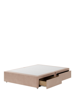 Hypnos Pocket Sprung Upholstered 4 Drawer Divan Base, King Size - view 2, Atlas Orchid