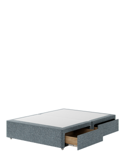 Hypnos Pocket Sprung Upholstered 4 Drawer Divan Base, King Size - view 2, Arvalli Storm